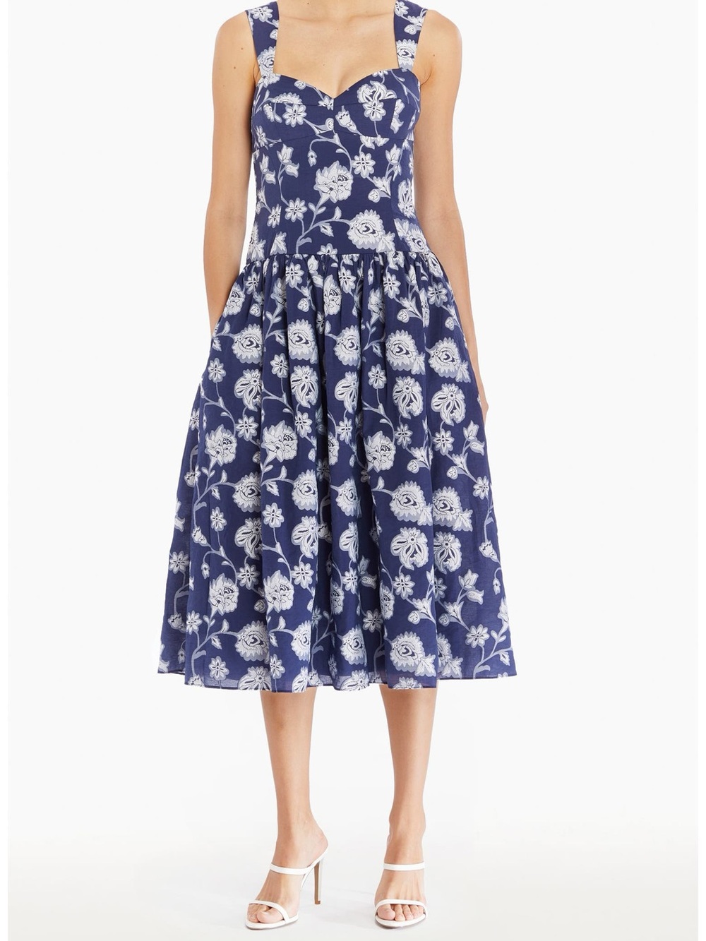 Amanda Uprichard Abernathy Floral Midi Dress